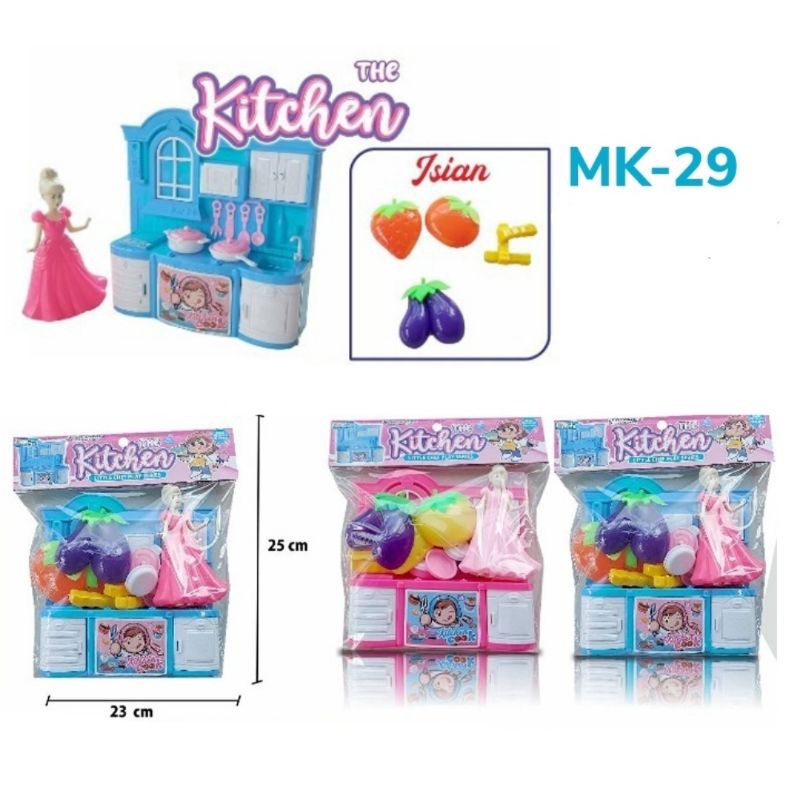 PROMO COD MK29 MAINAN KITCHEN SET + BONEKA