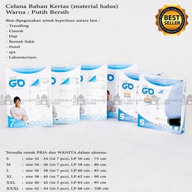 Celana dalam kertas sekali pakai disposable panties pria dan wanita