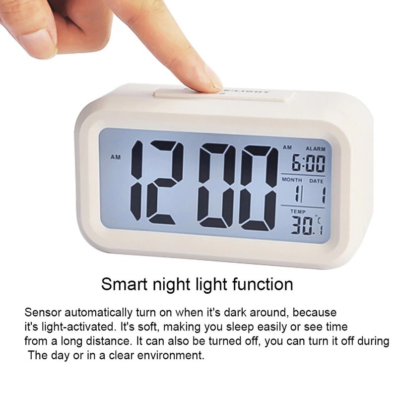 HOME CREATIVE 100% ORI Jam LCD JAM Digital Clock Dengan Alarm Jam Meja Multifungsi Jam Meja Hias Jam Meja Alarm Taffware