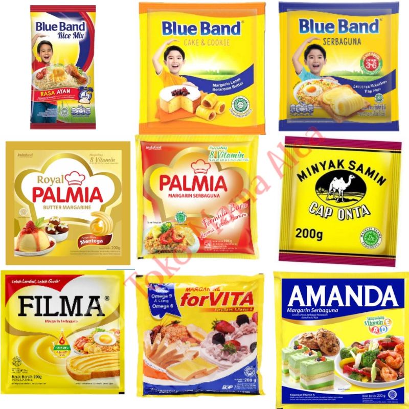 

Margarin Serbaguna Murah 200g | Blue band, Palmia, Filma, Forvita, Amanda, Cap Onta Margarin Murah