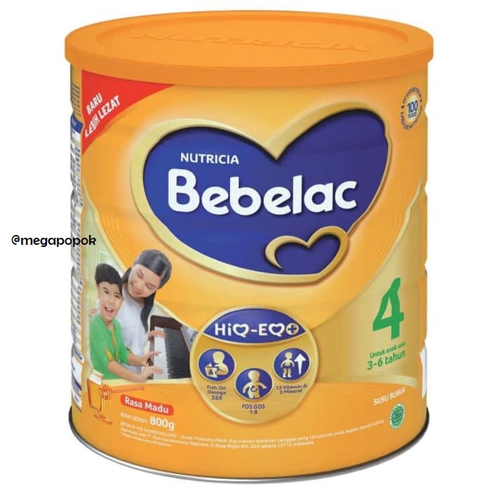 Bebelac 4 Usia 3-6 Tahun Rasa Vanila/Madu kaleng 800gr/megapopok