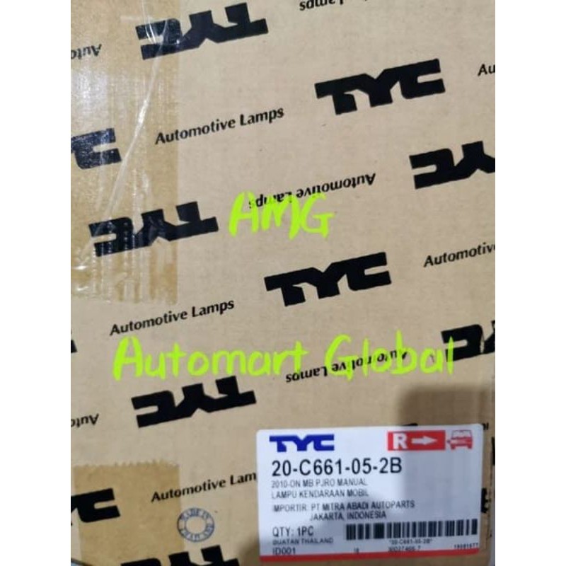 head lamp lampu depan pajero sport 2009-2013 asli TYC thailand