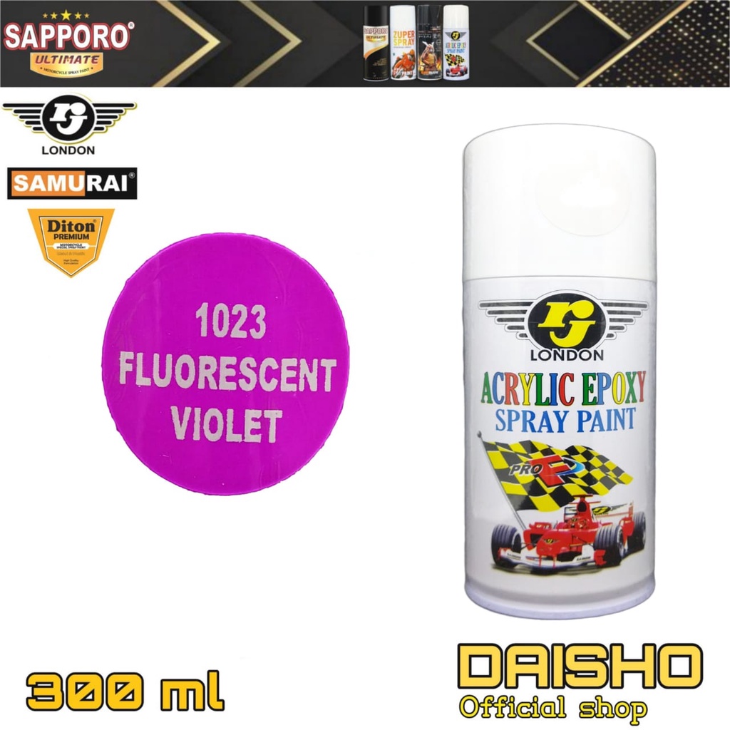 cat semprot 300ml fluorescent ungu violet stabilo rj london pilox pilok spray paint