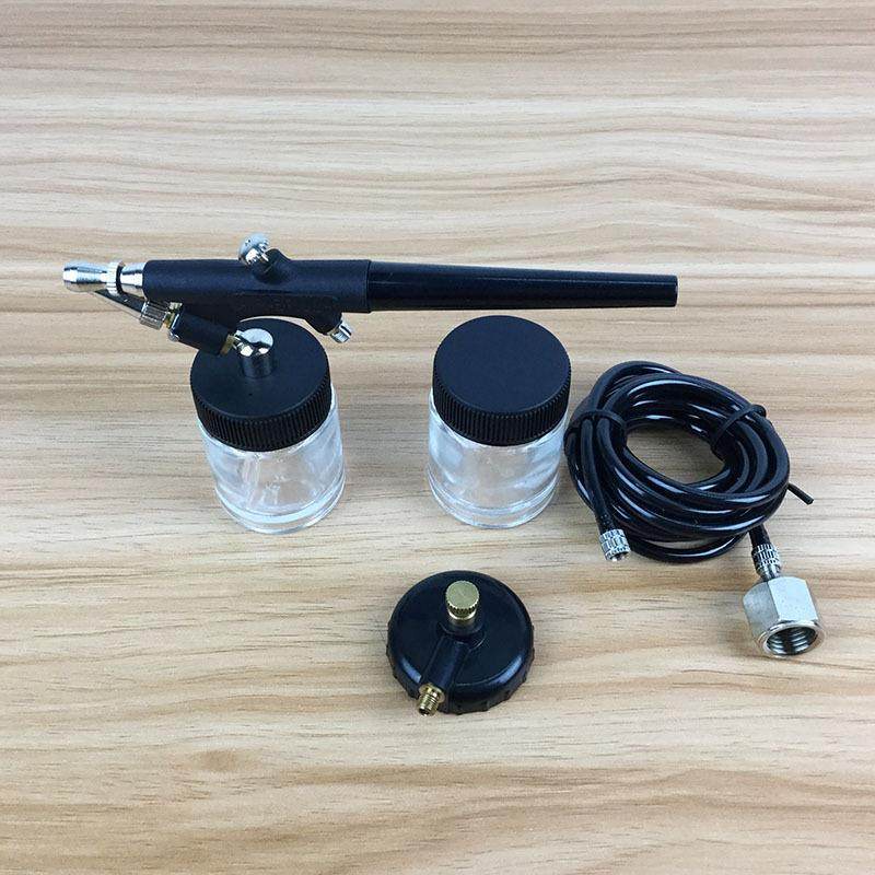 Mini Airbrush Paint Spray Gun Sandblaster Kit - Hitam