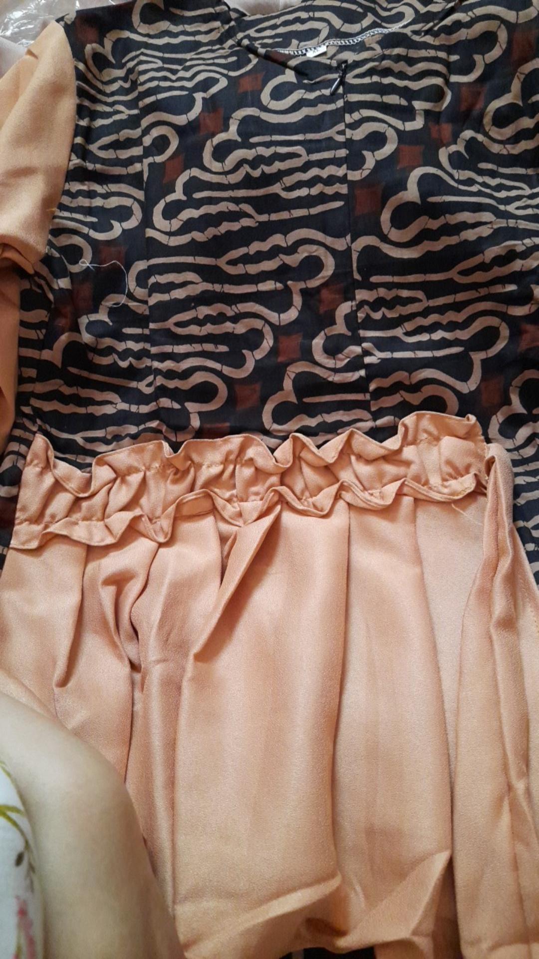 Tey-17 Batik Wanita Asj Sa Hrb026 Kenongo Kemeja Tosca Pendek