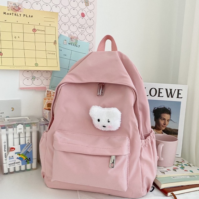 TG172/TAS RANSEL WANITA/BACKPACK/TAS MULTIFUNGSI/WANITA/TAS PUNGGUNG/IMPOR/TAS RANSEL LAPTOP-PINK