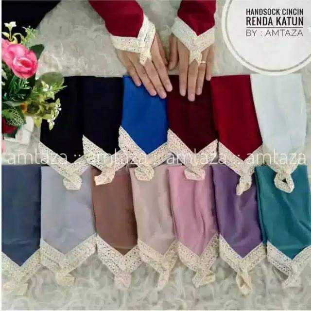 handsock ring renda / handsock renda putih / handsock amtaza