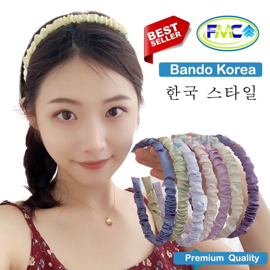 Bando Anak Dewasa Korea Style Headband Bandana Aksesoris Rambut Lucu Imut Warna Korean Model