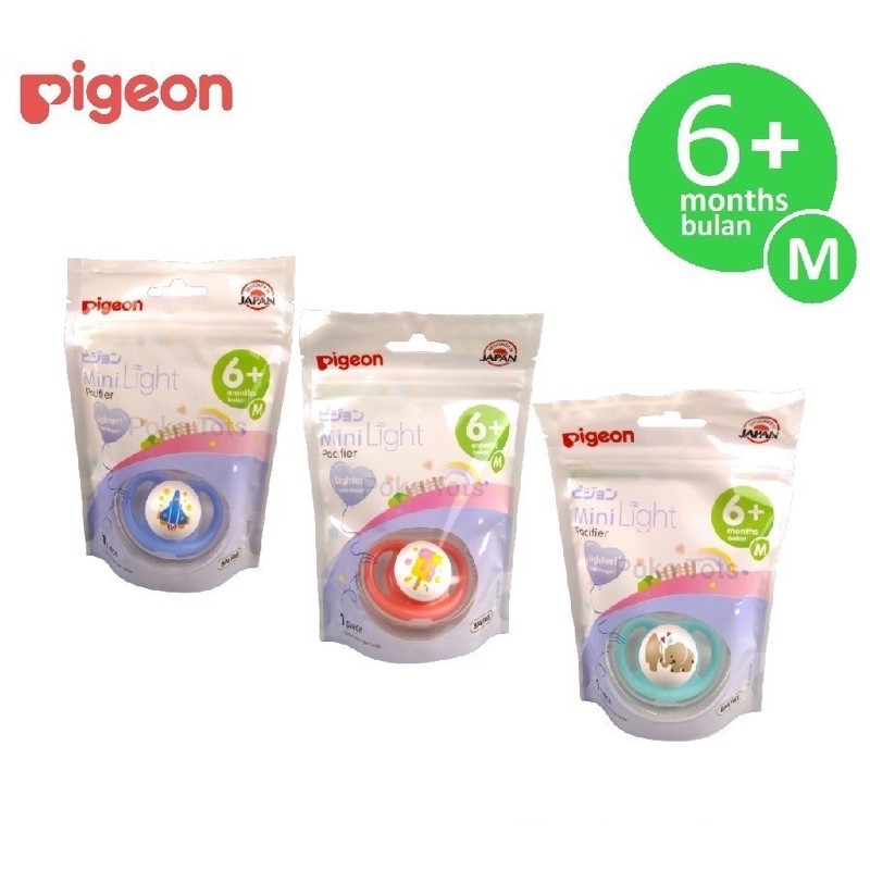 Empeng Pigeon Mini Light Pacifier Size S M L - Empeng Bayi dng Tutup - Empeng Pigeon Minilight Bayi