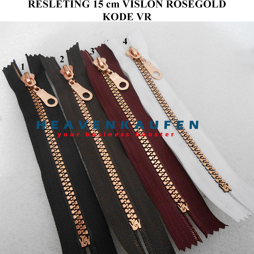Resleting Zipper Retsleting 15 cm Vislon Rosegold Kode VR