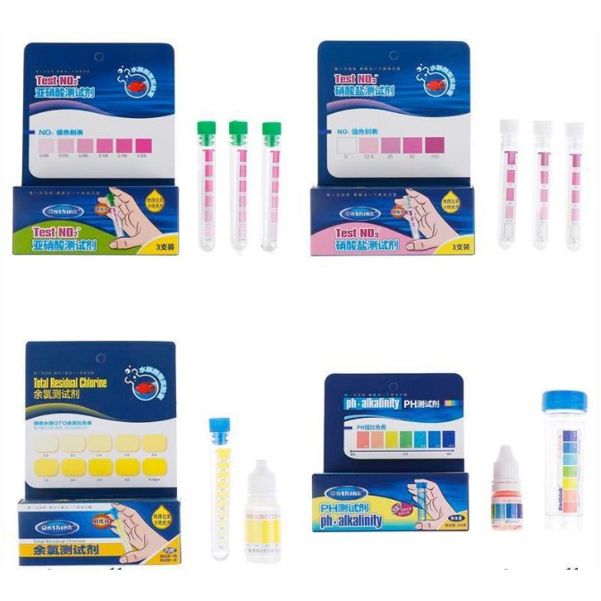 Onthink Test Kit NO2 NO3 PH Alkalinity Test Kualitas Air Laut Tawar