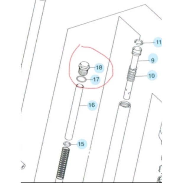 BAUT TUTUP AS SHOCK DEPAN SATRIA FU 150+SEAL NYA HARGA UNTUK 1 PCS/1 BIJI