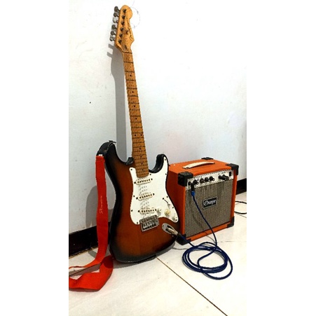 gitar fender dan ampli fulset ampli sudah ada efeknya