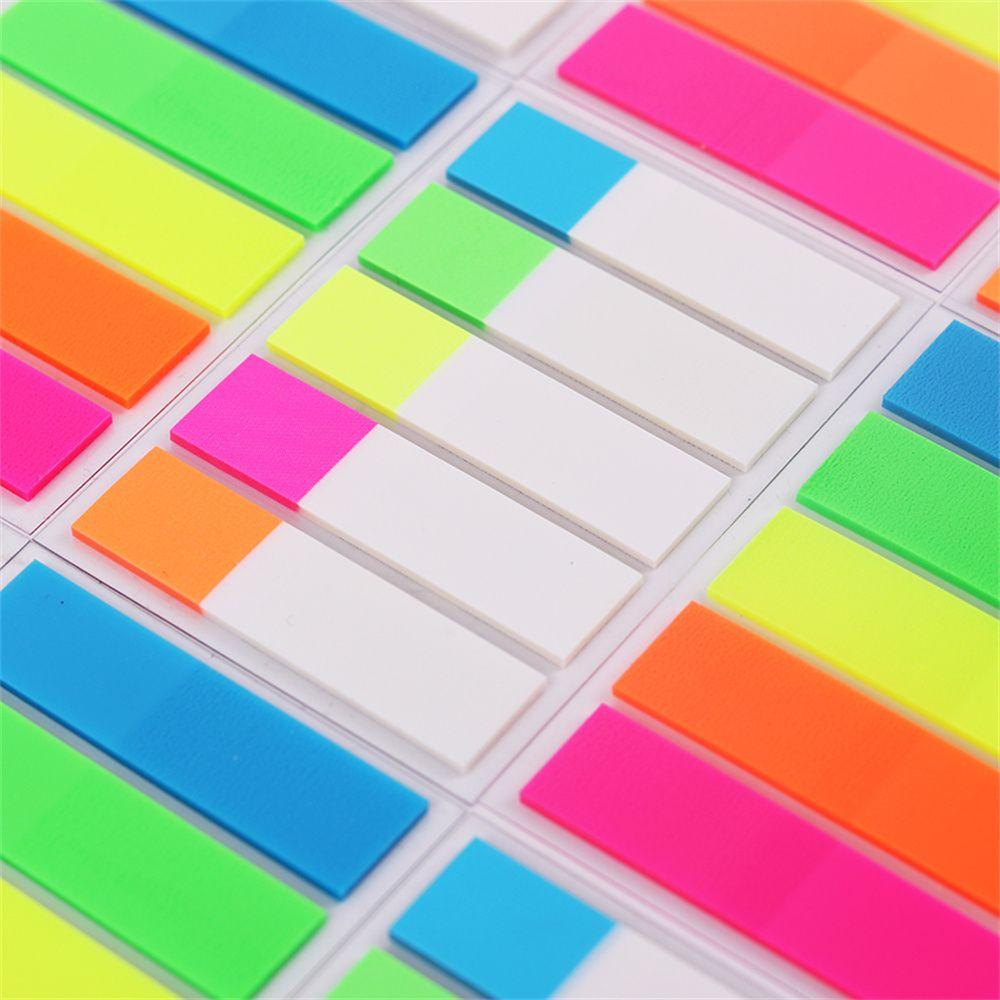 Lanfy Fluorescent Memo Pad Kantor Perlengkapan Sekolah Kertas Neon Memo Sticker Paper Colored Memo Pad