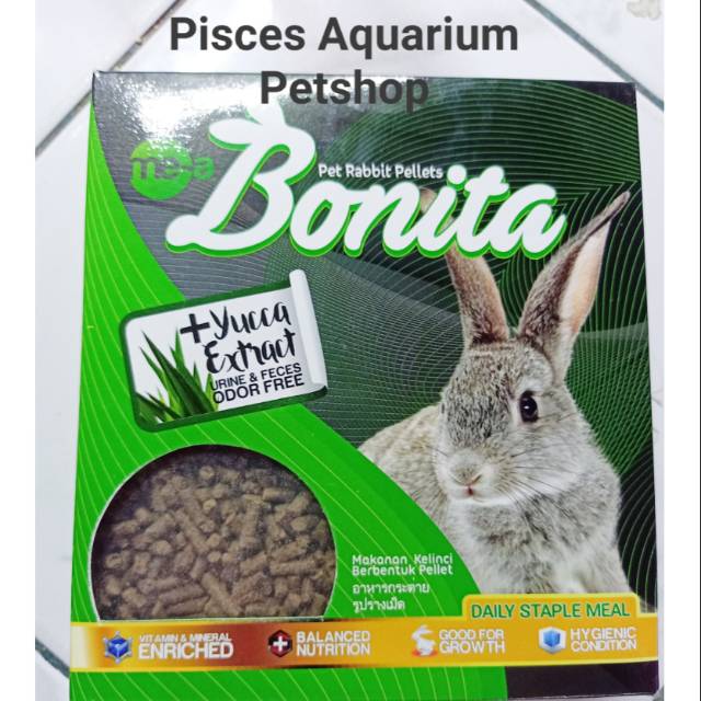 BONITA RABBIT PELLET 750gr MAKANAN KELINCI PLUS YUCCA EXTRACT