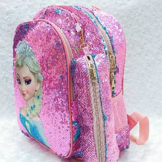 TAS RANSEL SEQUIN TAS SEKOLAH FROZEN TEMPAT PENCIL 