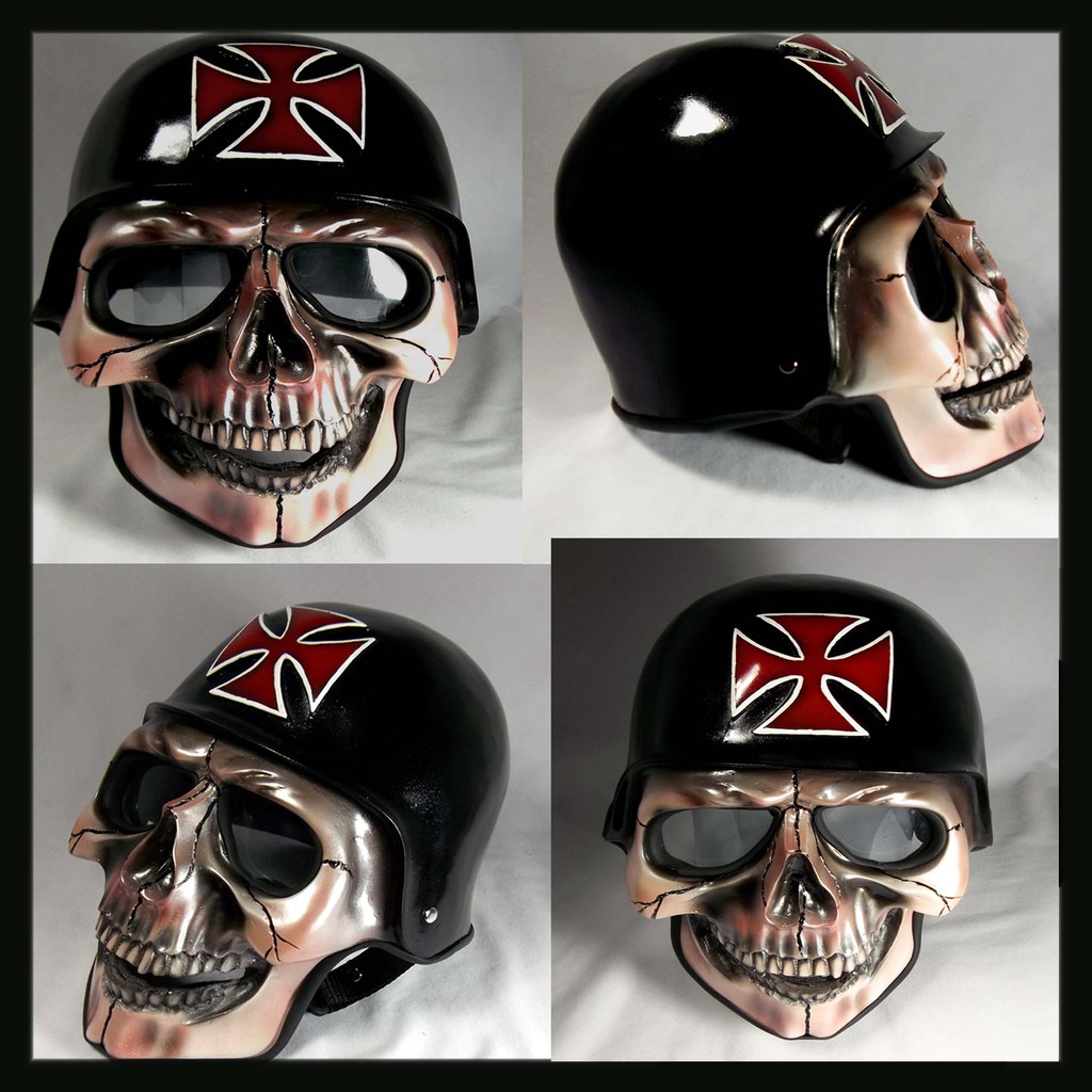 Helm Tengkorak Fullface Airbrush 3 Dimensi