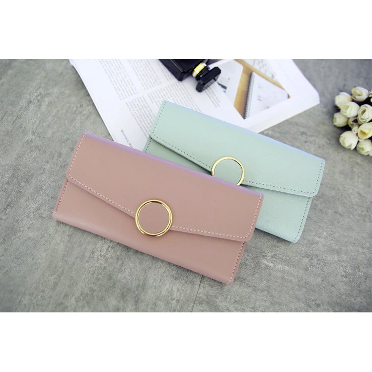 LUXTHER - Women Long Wallets Purses Luxury Round Shap Wallets / dompet wanita dompet panjang