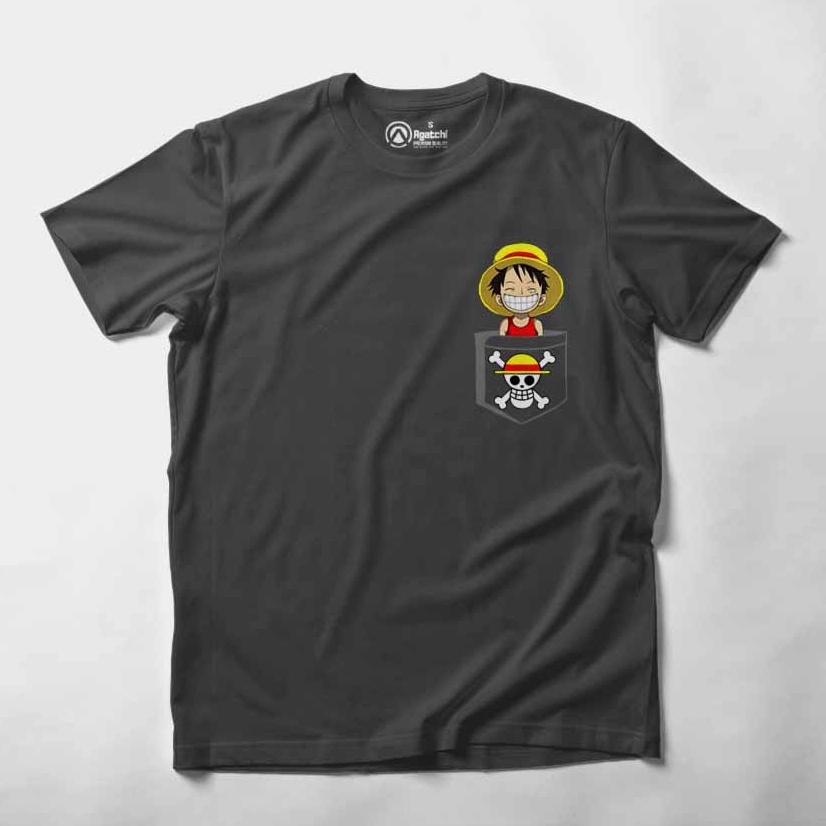 Kaos Atasan Anak Laki Laki Kids T Shirt Anime One Piece Monkey Luffy Cheeky