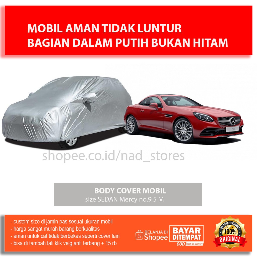 Sarung Mobil Body Cover Mobil Mercy 300e,Boxer,S Class BMW sedan no 9 panjang 5 M Selimut Mobil