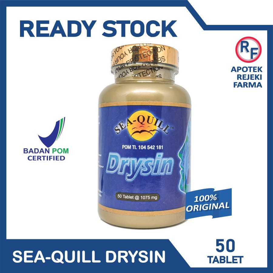 [ BPOM ] Sea-Quill Drysin Isi 50 Tablet 1075 mg - SeaQuill Dry Sin