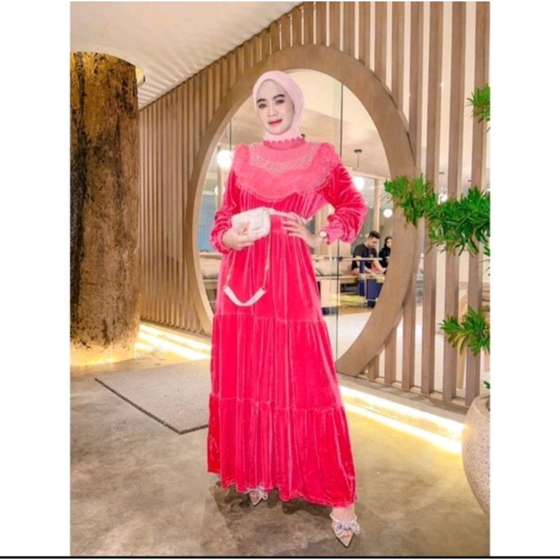 Dress velvet import with belt