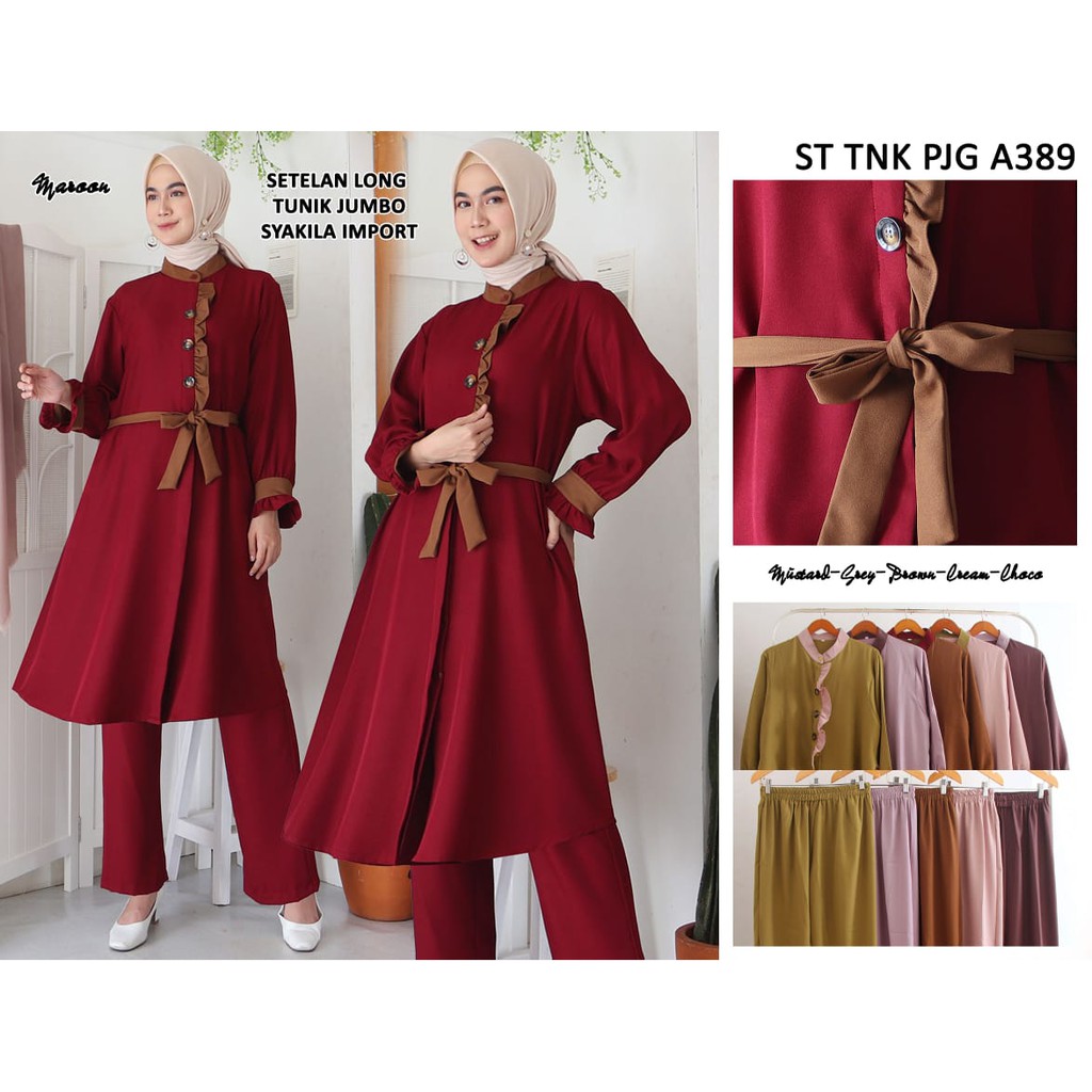 SYAKILA SETELAN TUNIK JUMBO IMPORT XXL