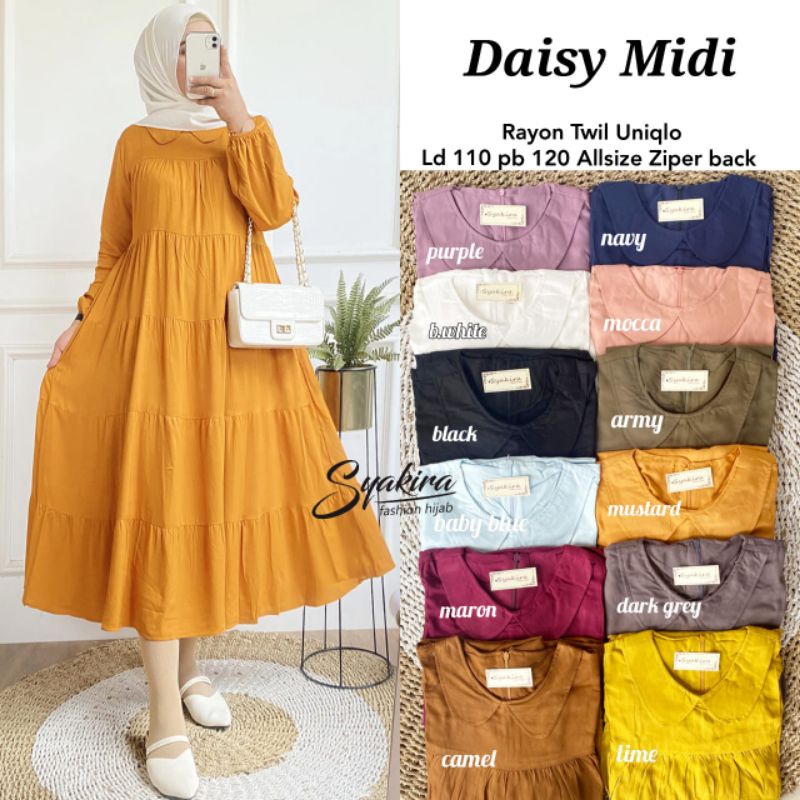 RESTOCK DAISY DRESS MIDI BY SYAKIRA