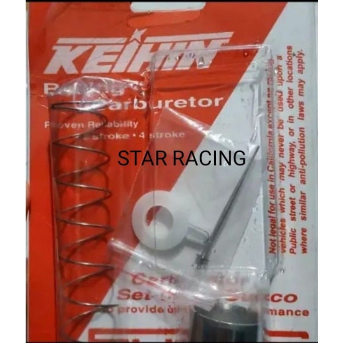 jarum skep plus piston karbu pe 28 original sudco keihin plus per karburator