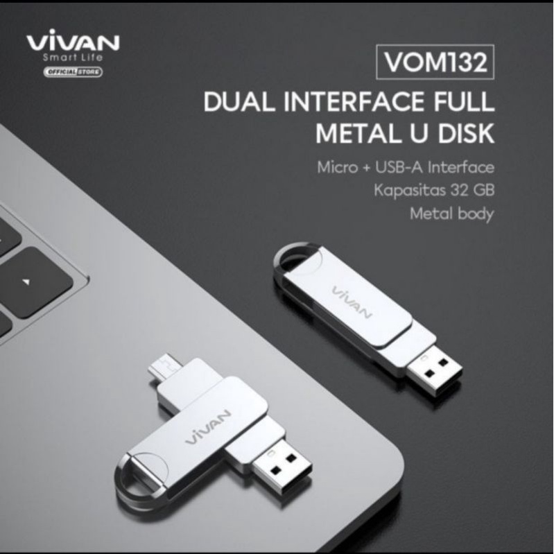 Vivan VOM132 Flashdisk Otg Micro Usb - Flashdisk Otg 32gb Vivan VOM132