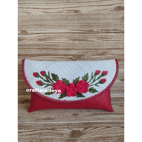 RK TAS PESTA ANYAMAN PANDAN SULAM TAS KONDANGAN PREMIUM PITA