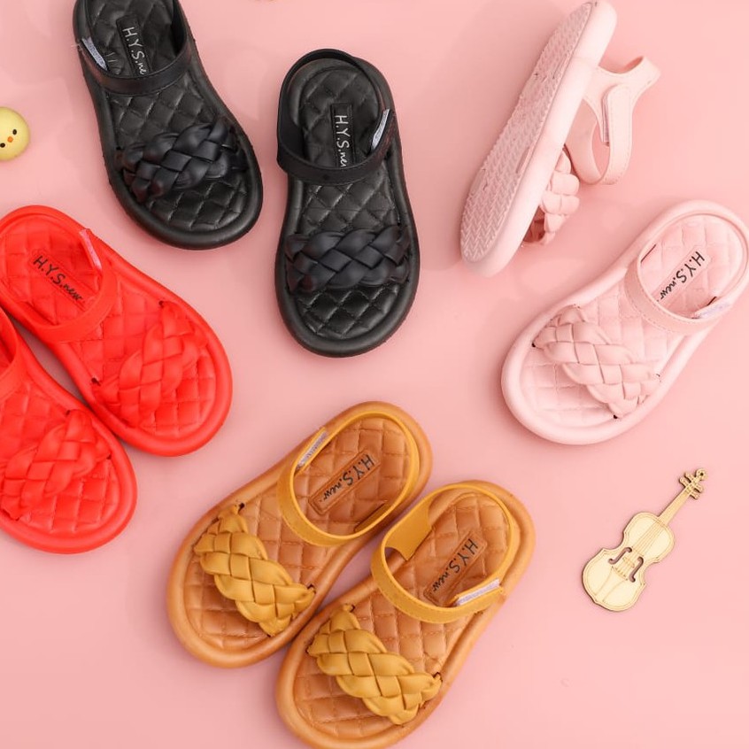 Sandal Anak Elora JH Jelly Import 1538 / Sandal Anak Perempuan Bahan Karet Model Lucu 1-10 Tahun / sandal tali anak