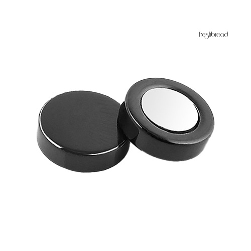 [TERLARIS]1 Pair Men's Non Piercing Ear Stud Clip On Round Magnetic Earrings Jewelry