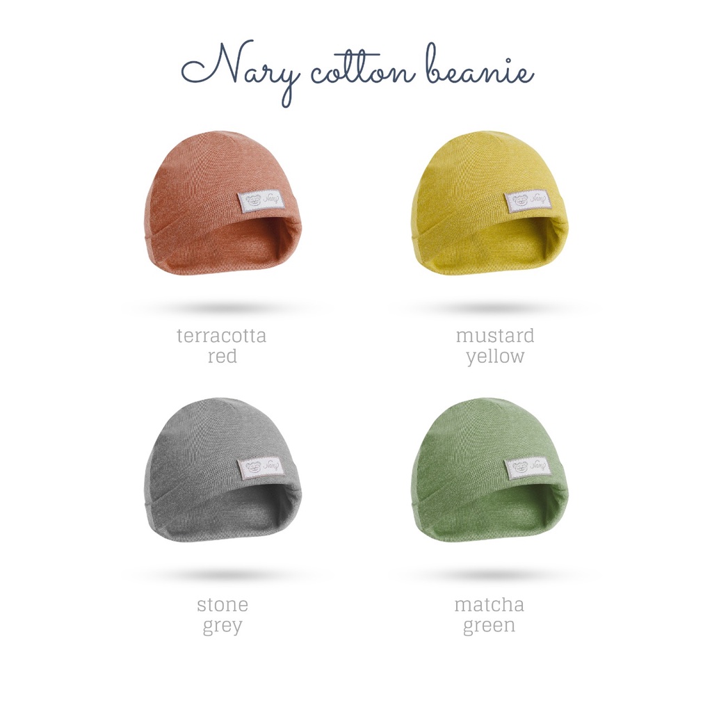 Nary Topi Bulat Polos Warna / Putih