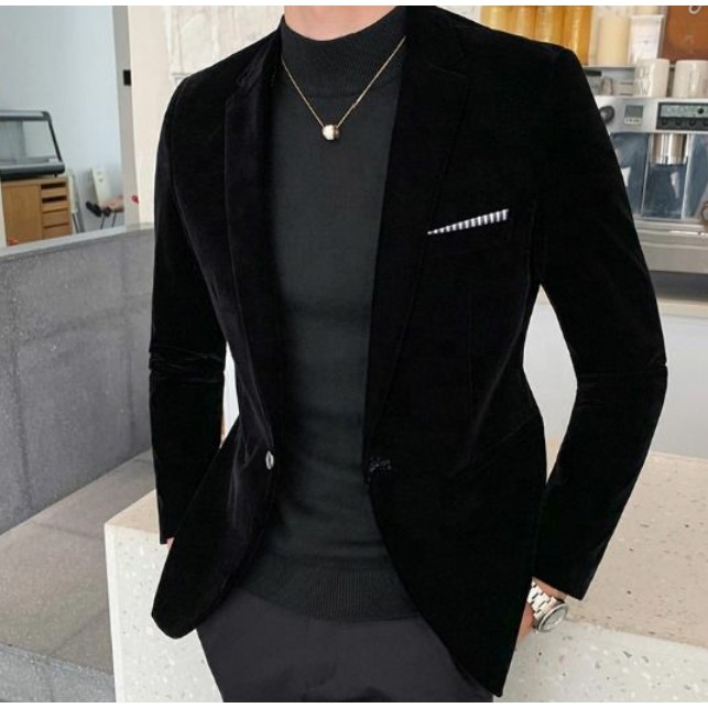 JAS RESMI BAHAN JET BLACK/PERSUS/JAS PRIA FORMAL/BLEZER MEWAH/BLEZER SLIMFIT