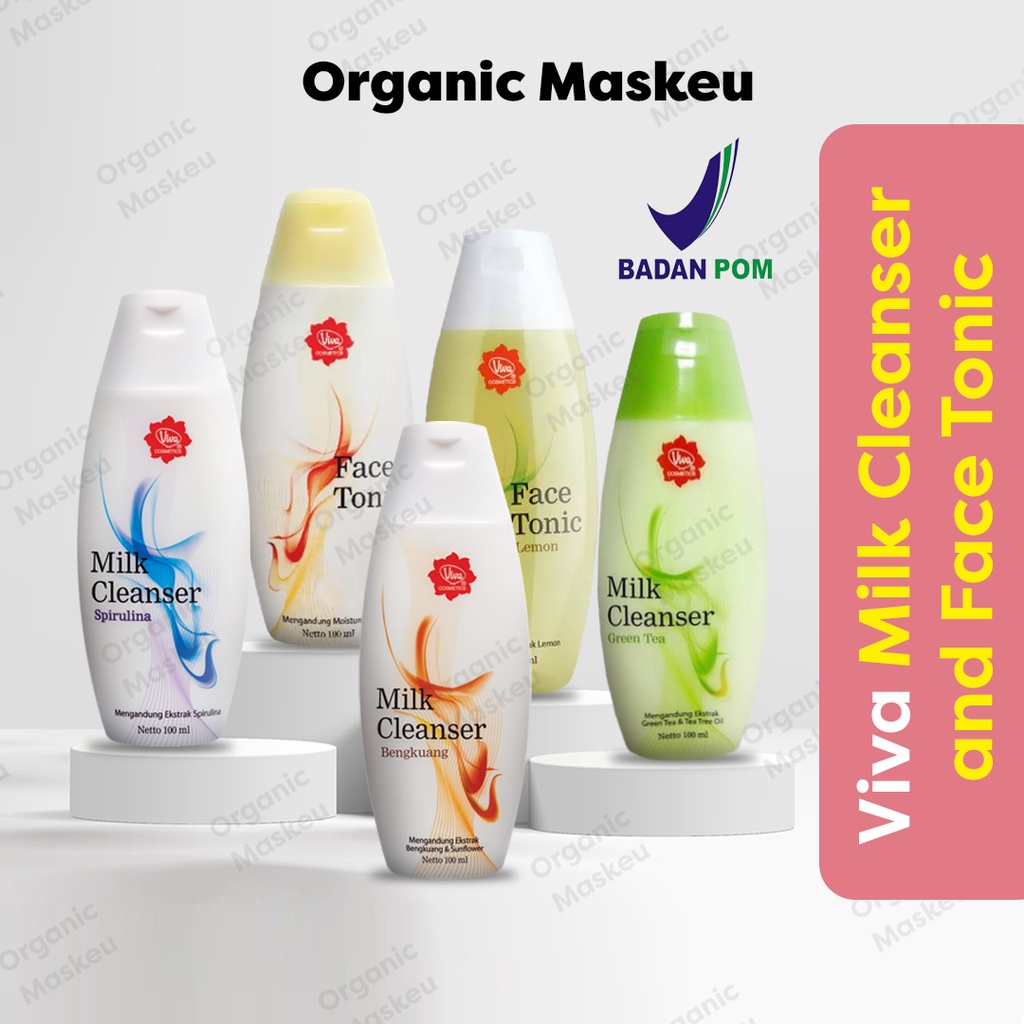 (BPOM+HALAL) VIVA FACE TONIC|VIVA MILK CLEANSER|PEMBERSIH MAKE UP