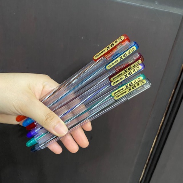 

pulpen standard x6 ecer hitam 0.4 oil gel berkualitas