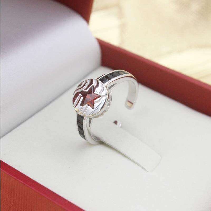 Cincin Model Terbuka Desain Topeng Laba-Laba Bahan Tembaga Warna Silver Gaya Hip Hop Untuk Pria Dan Wanita