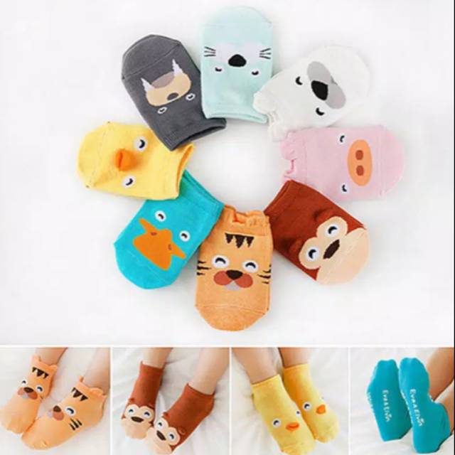 KAOS KAKI BAYI CUTE ANIMAL 3D BAHAN KATUN7