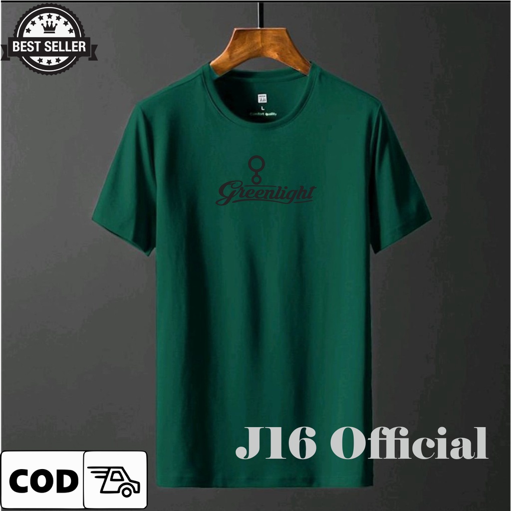 GREENLIGHT T-shirt Kaos Pendek Distro Pria Bahan Cotton Combed 30s Terlaris