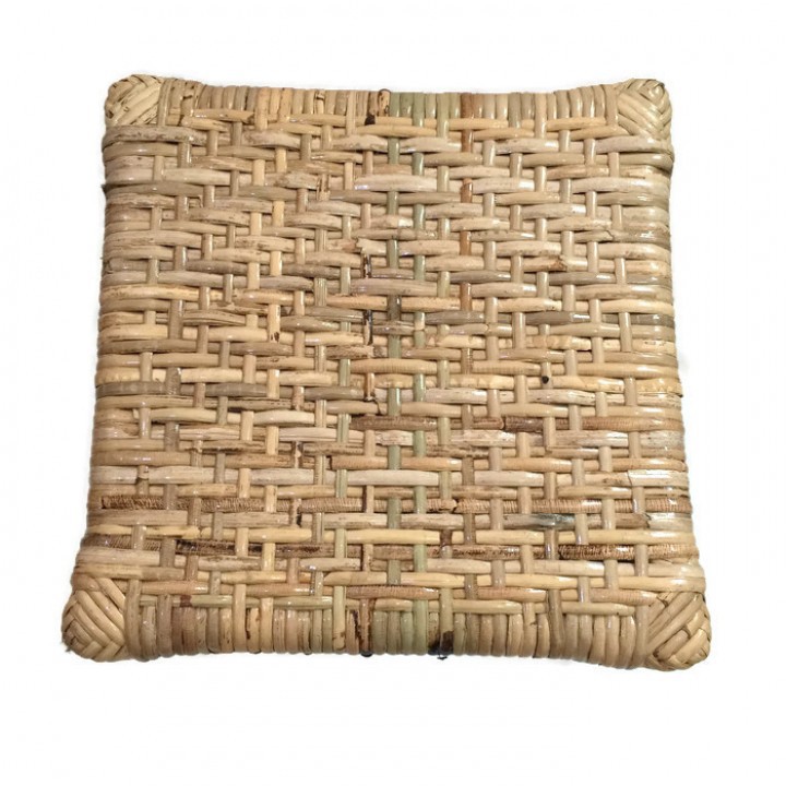 Kerajinan Tangan Rotan - Bangku Rotan Mini Jongkok - 26x26x21cm