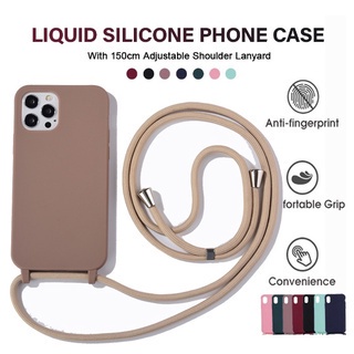 Case hp Tali Soft Case Bahan Silikon Dengan Lanyard Untuk Iphone 14 14Pro 14Pro MAX 14plus 13 13pro 12 12pro MAX 11Pro MAX SE 6 7 8 Plus X XS MAX XR