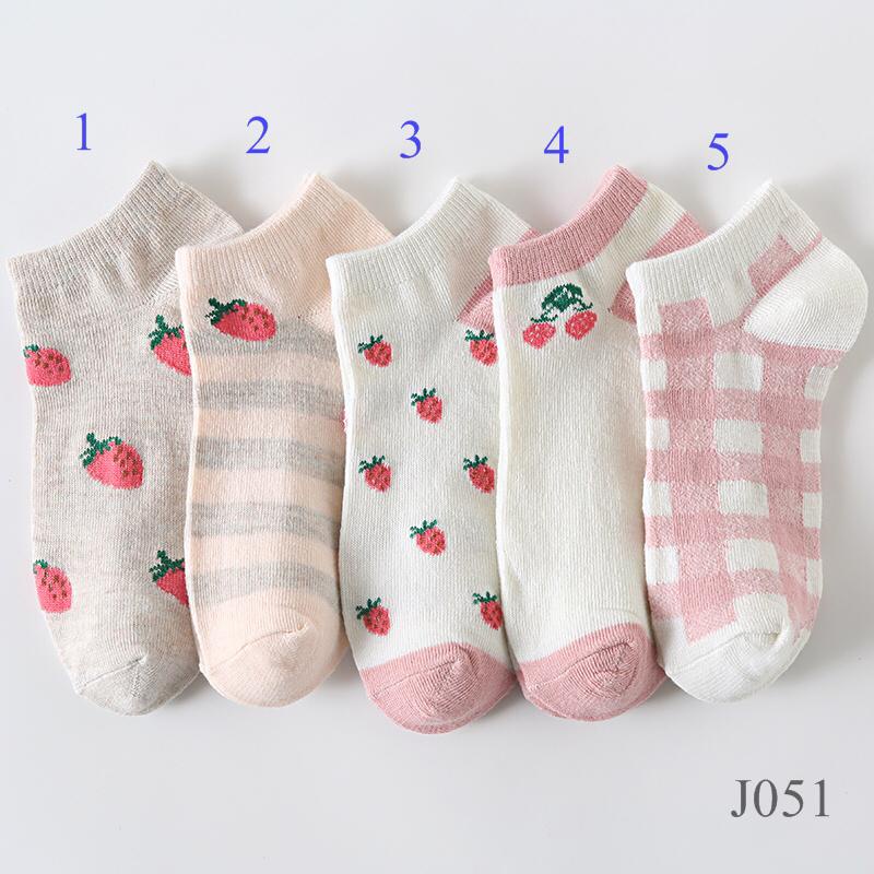 KAOS KAKI PINKY STRAWBERRY J051