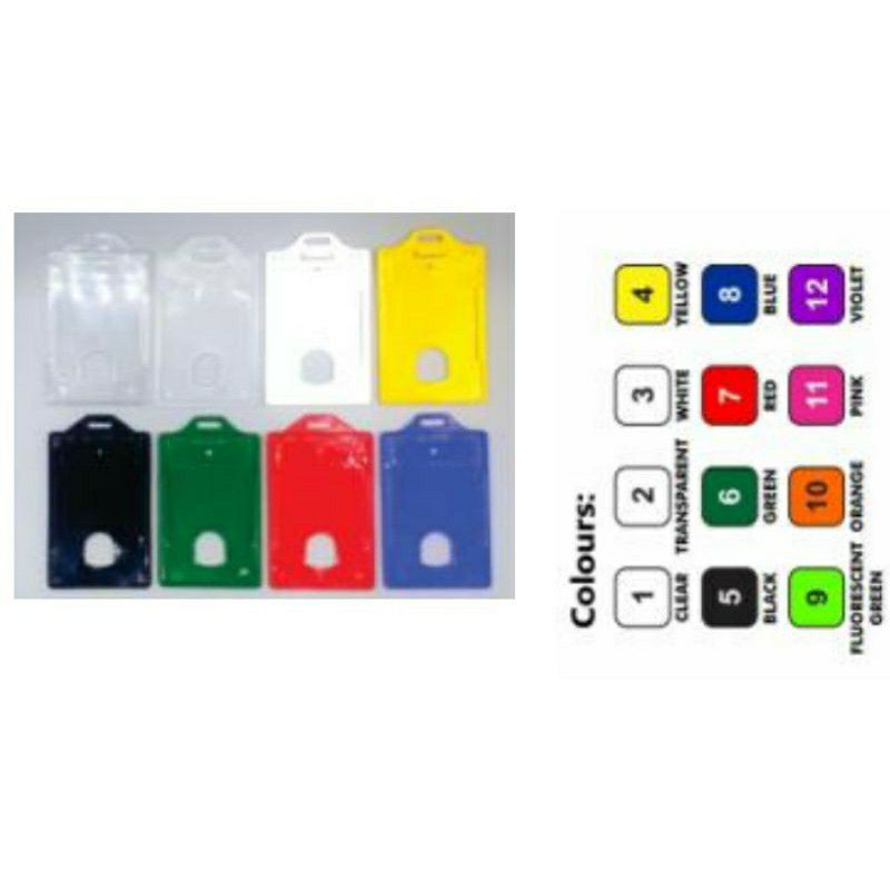 

1 BOX ( 100 pcs ) Hard case name tag / Tempat id card holder