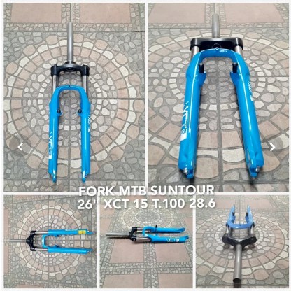 FORK SEPEDA MTB SUNTOUR 26 XCT15 T.100 28.6 VBRAKE ONLY