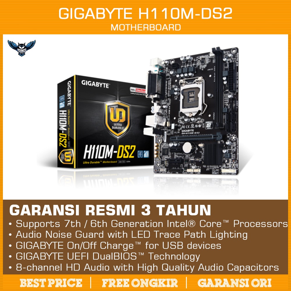 Gigabyte H110M-DS2 | Motherboard Intel H110 LGA 1151 DDR4 M-ATX