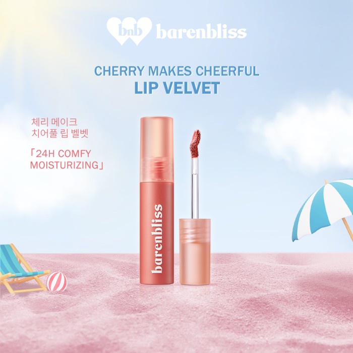 BNB barenbliss Cherry Makes Cheerful Lip Velvet - 24H Moisture | 01 Blused | 02 Rosewood | 03 Cheris