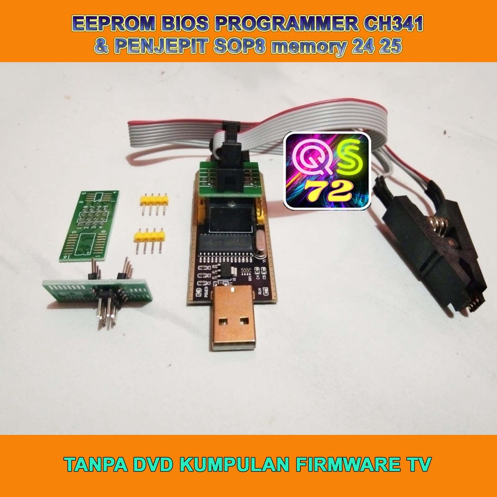 USB PROGRAMER CH341A & PENJEPIT SOP8 memory 24 25