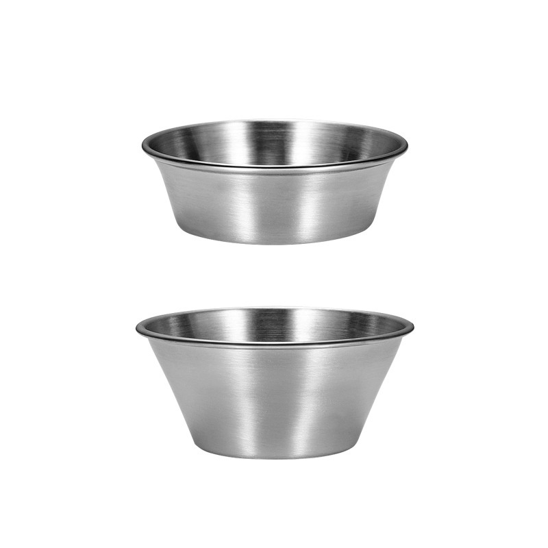 Stainless Steel Sauce Dishes Food Dipping Bowls Round Seasoning Dish Saucer Appetizer Plates