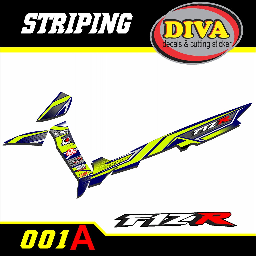 Striping Lis F1ZR - Stiker Variasi F1ZR Lis Variasi Racing Line  - 001